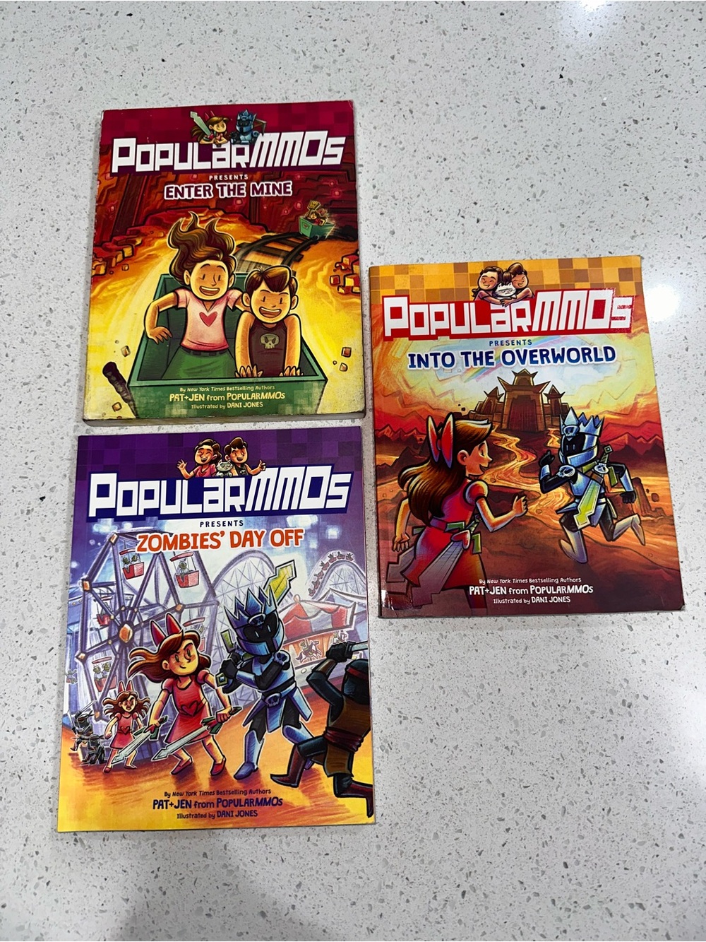 PopularMMOs Book Bundle Lot of 3 Kids Minecraft Adventure Chapter Books